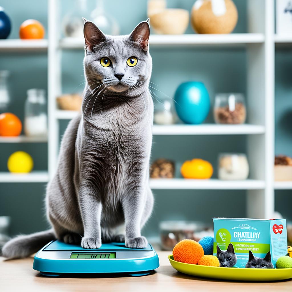 managing overweight Russian Blue cats