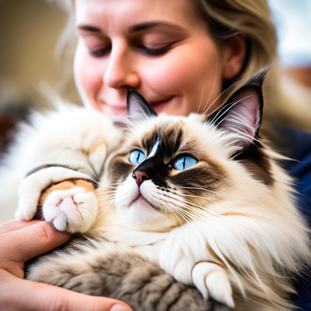 physical affection with Ragdoll cats