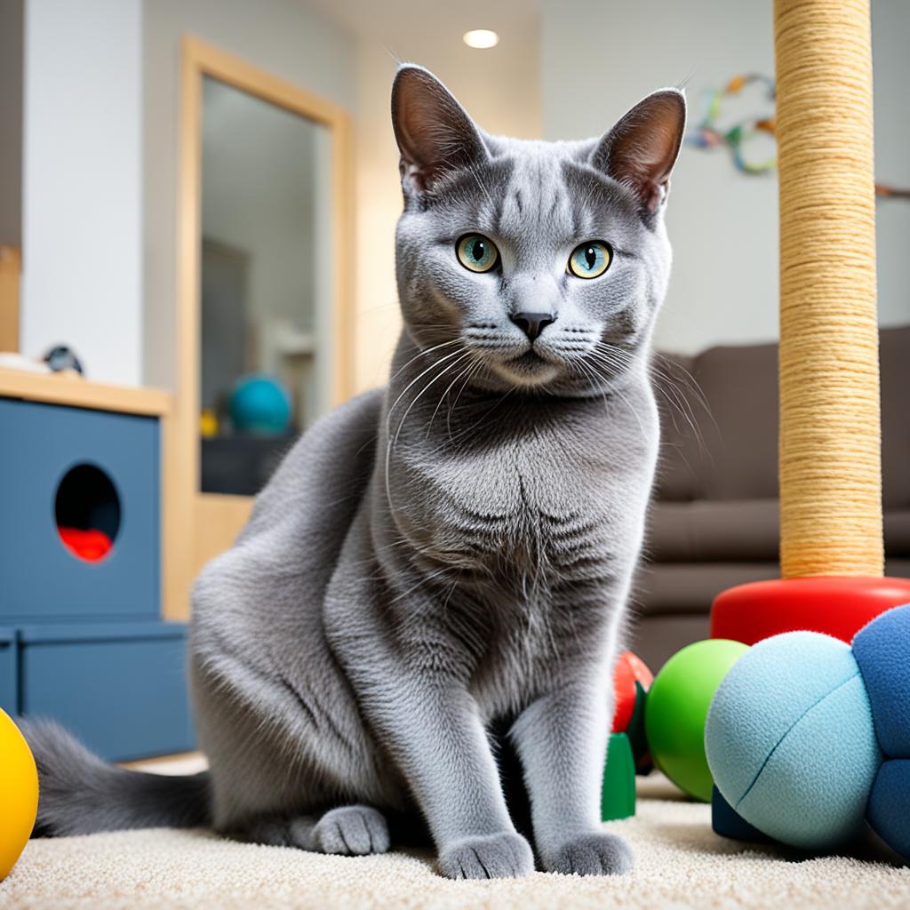 prevention of Russian Blue cat anxiety